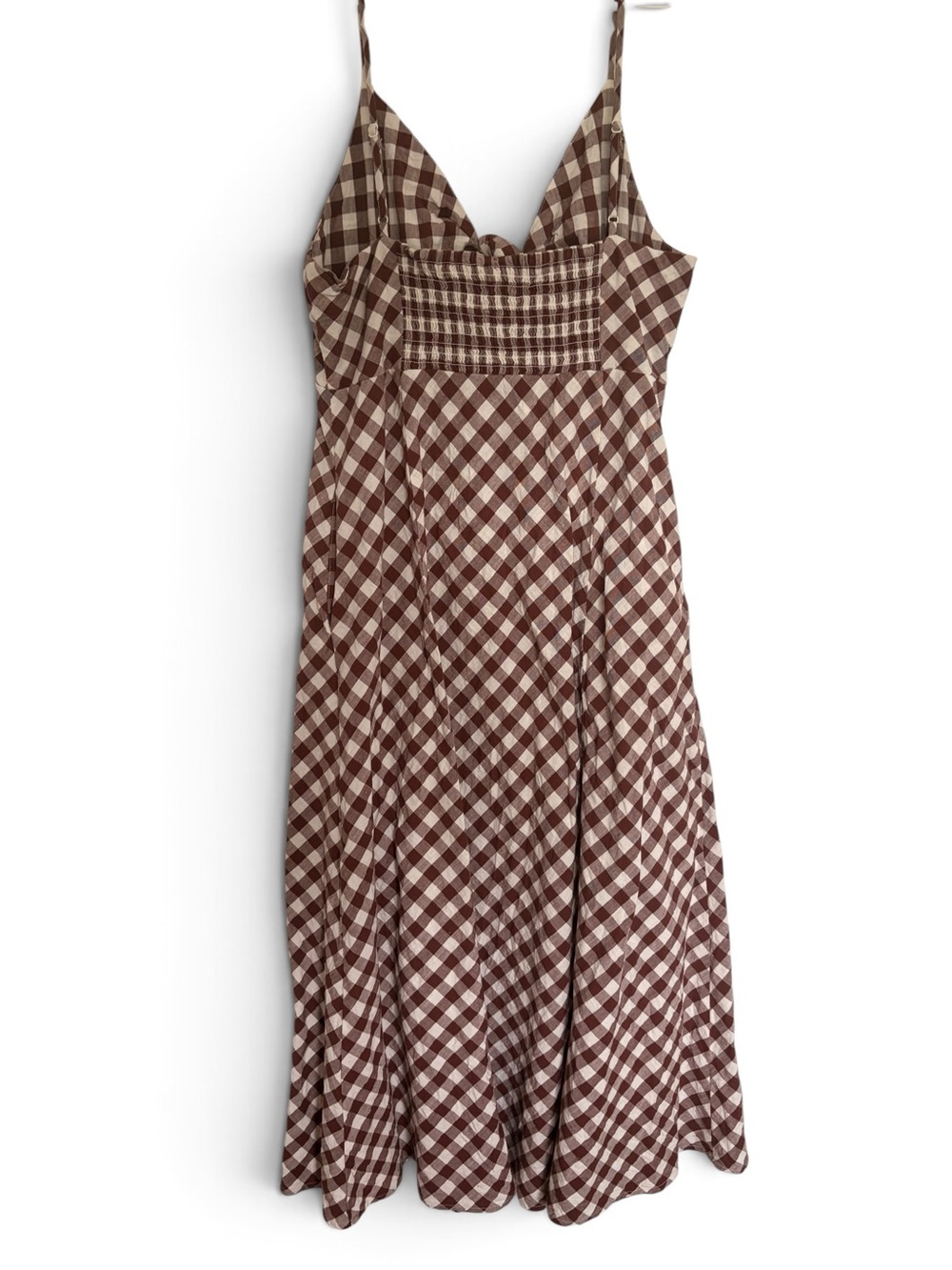 A New Day - Women’s Brown Gingham Cotton Maxi Dress 💕 - Picture 5 of 6